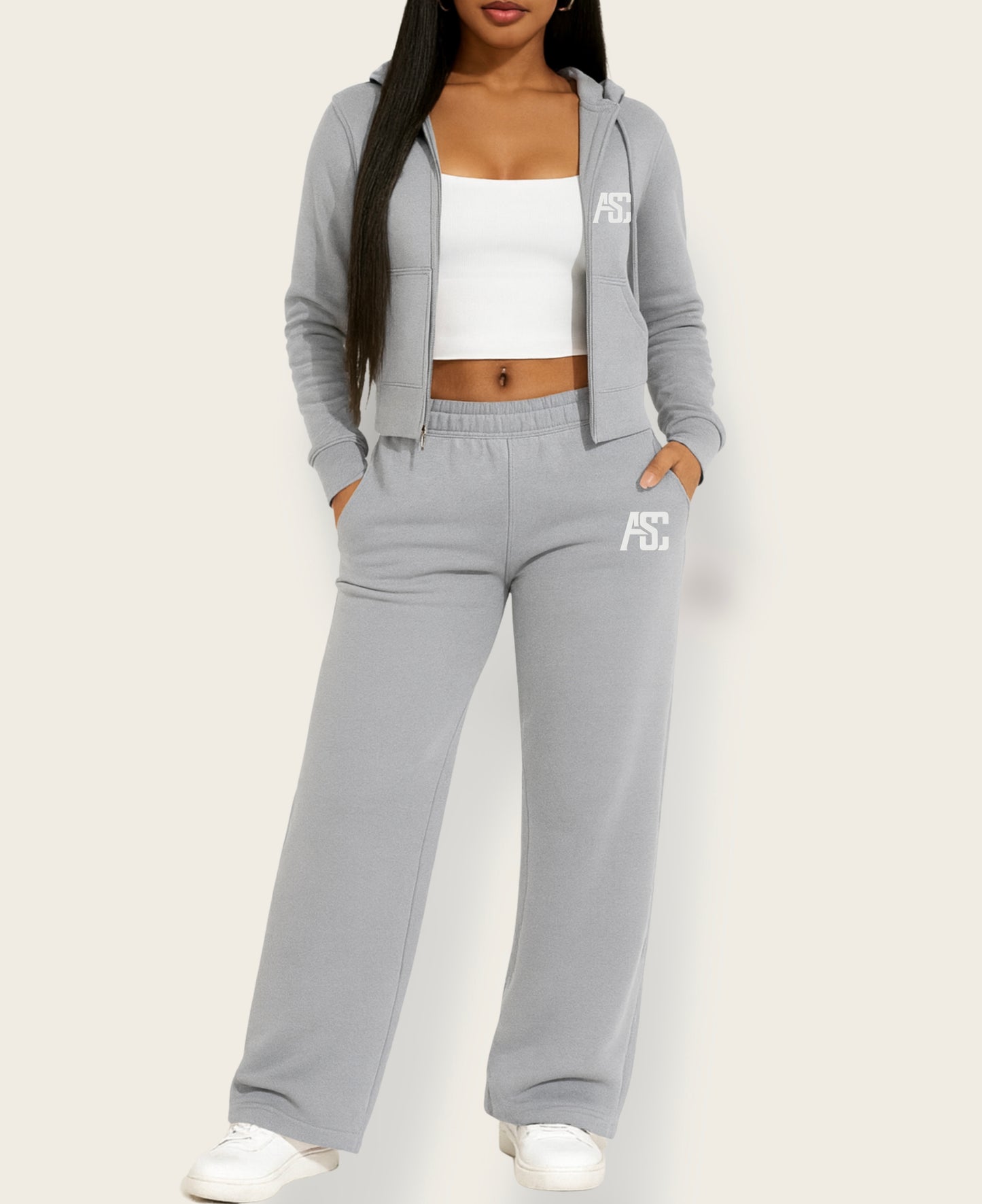 ASC WOMEN’S STRAIGHT LEG FULL ZIP SWEATSUIT